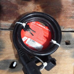 Cadeado Absolute 1,5m x 12mm espiral com chave fume