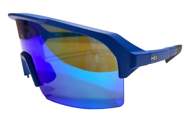 Óculos HB Edge - Haste azul com lente espelhada azul
